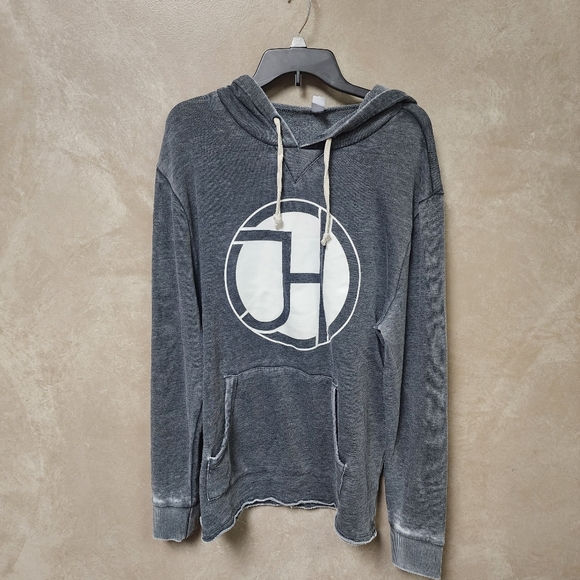 Joe Hanson Grey Distressed Long Sleeve Hoodie Size Large - Picture 3 of 9